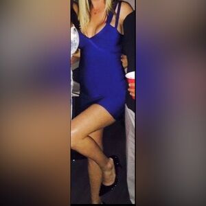 Bebe royal blue bandage mini dress💙